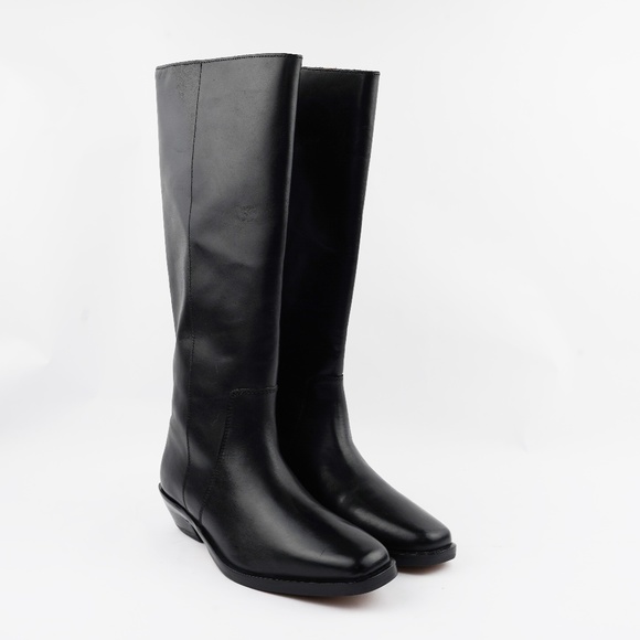 New MADEWELL The Antoine Tall Boot with Extended Calf in Black Leather - Picture 3 of 8